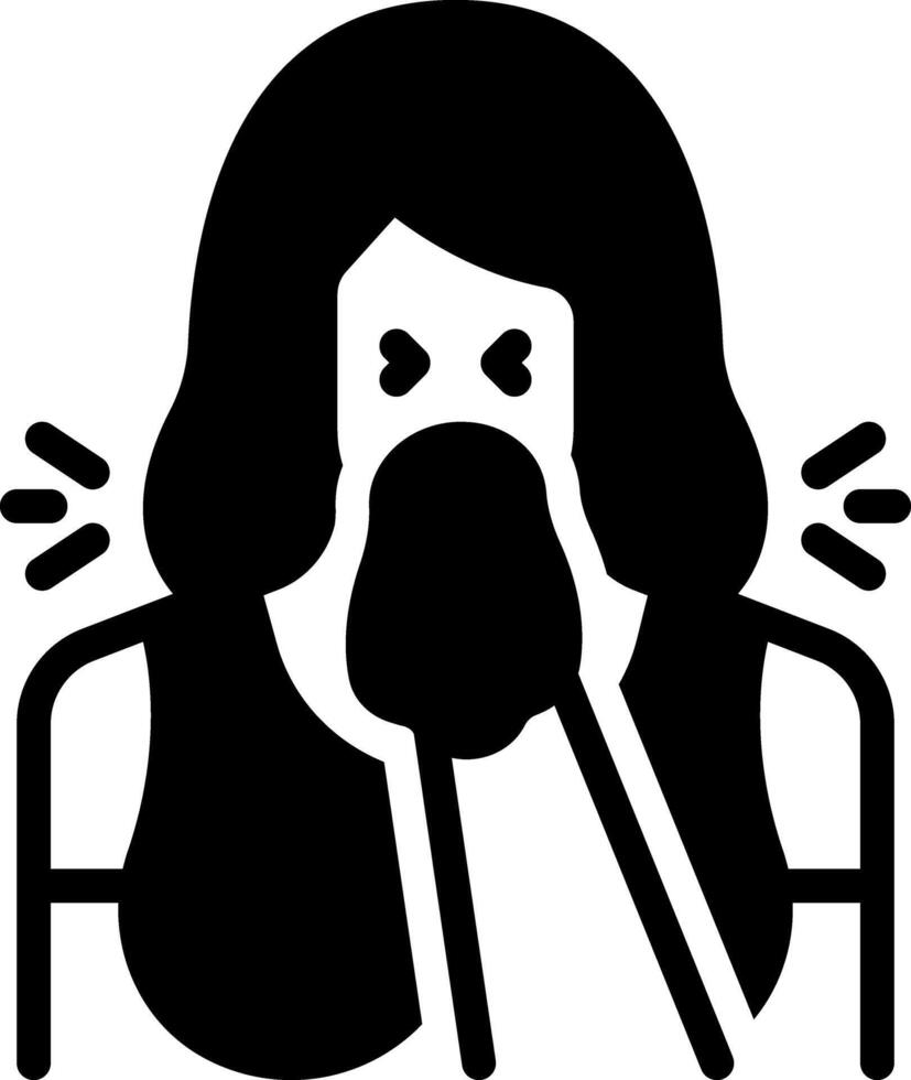 Solid black icon for vector