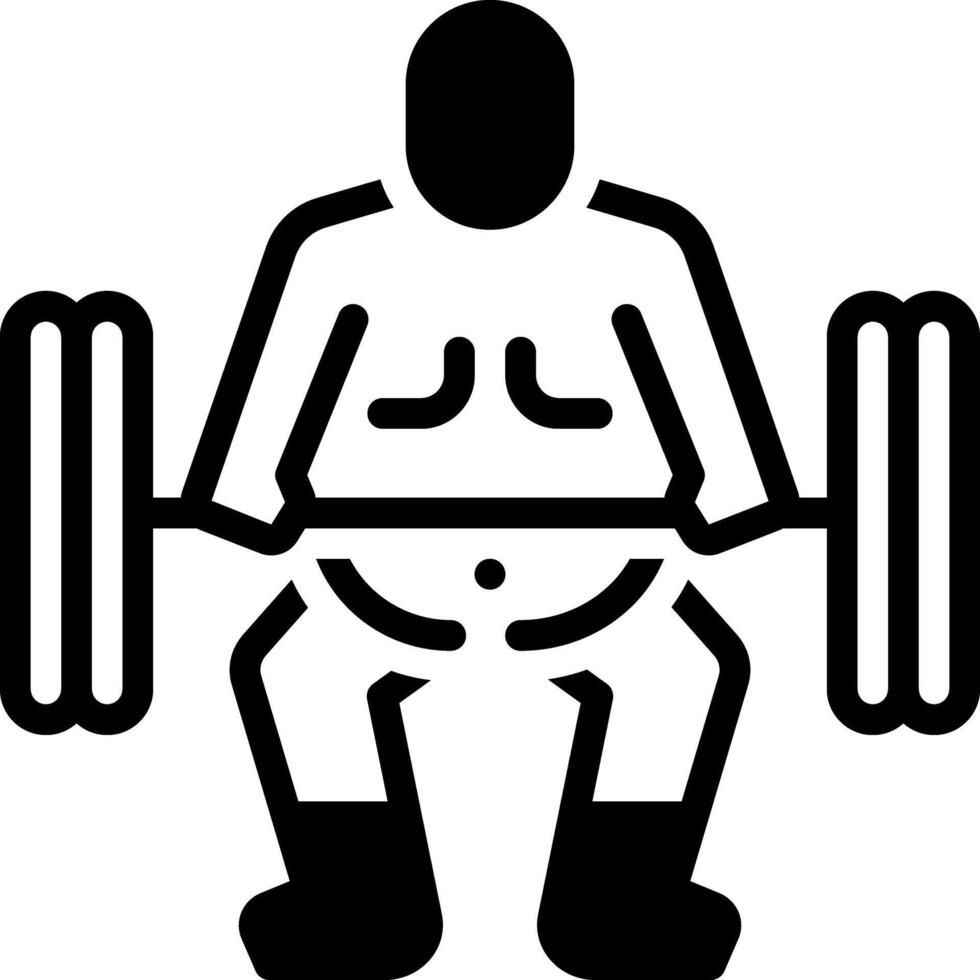 Solid black icon for weight vector