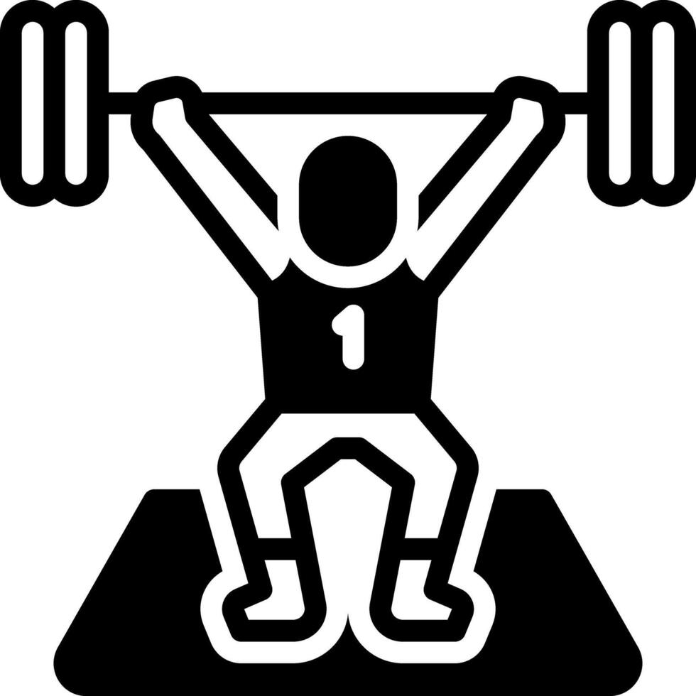 Solid black icon for weight vector