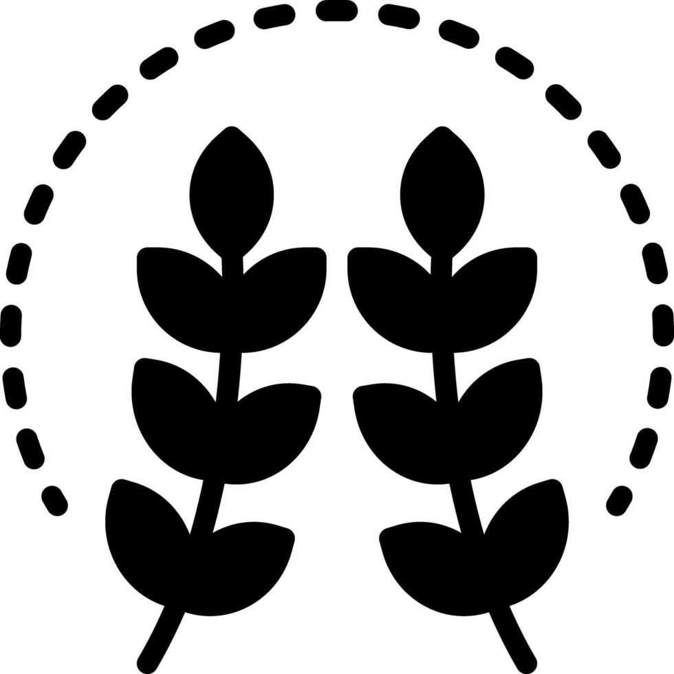 Solid black icon for gluten vector