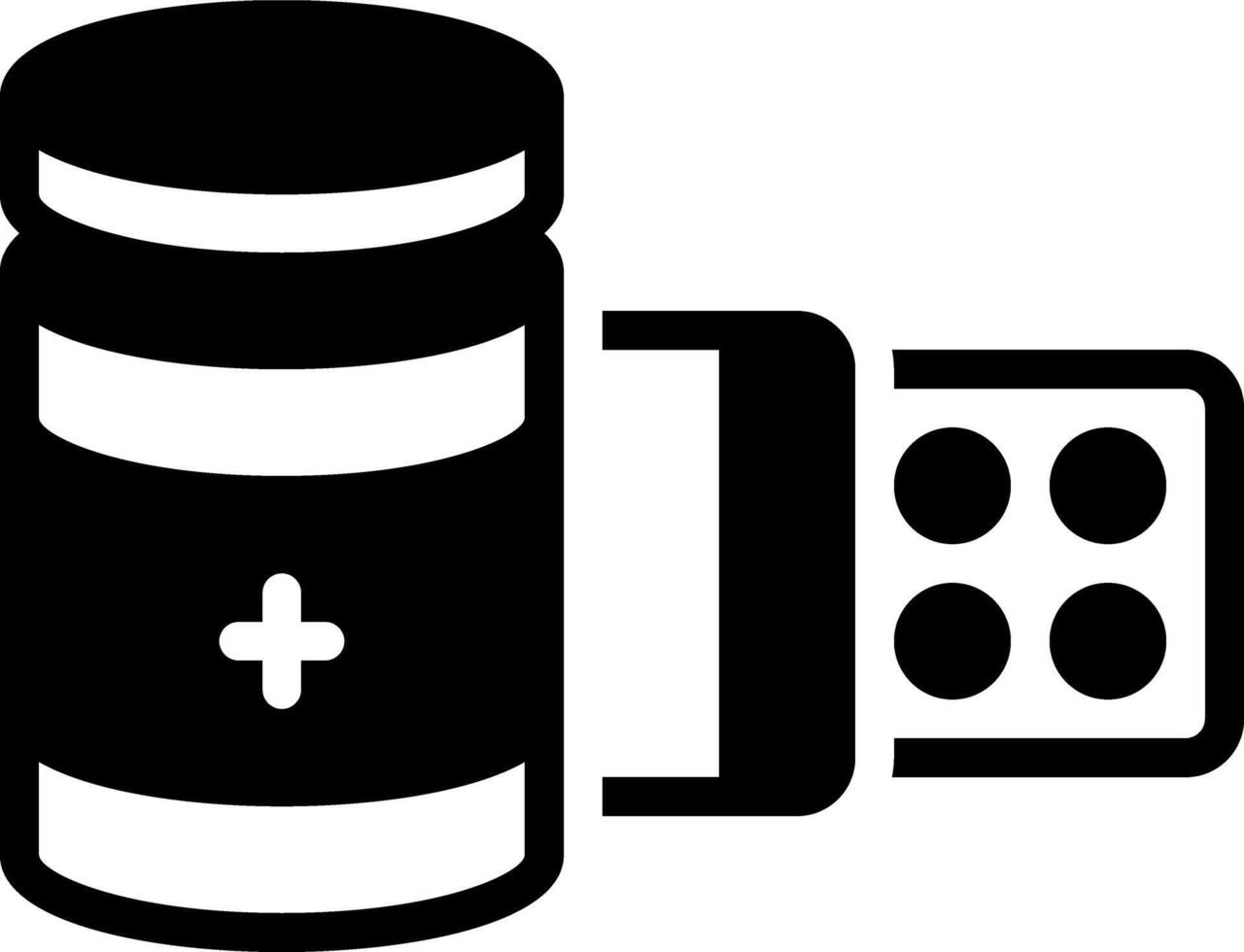 Solid black icon for antihistamine vector
