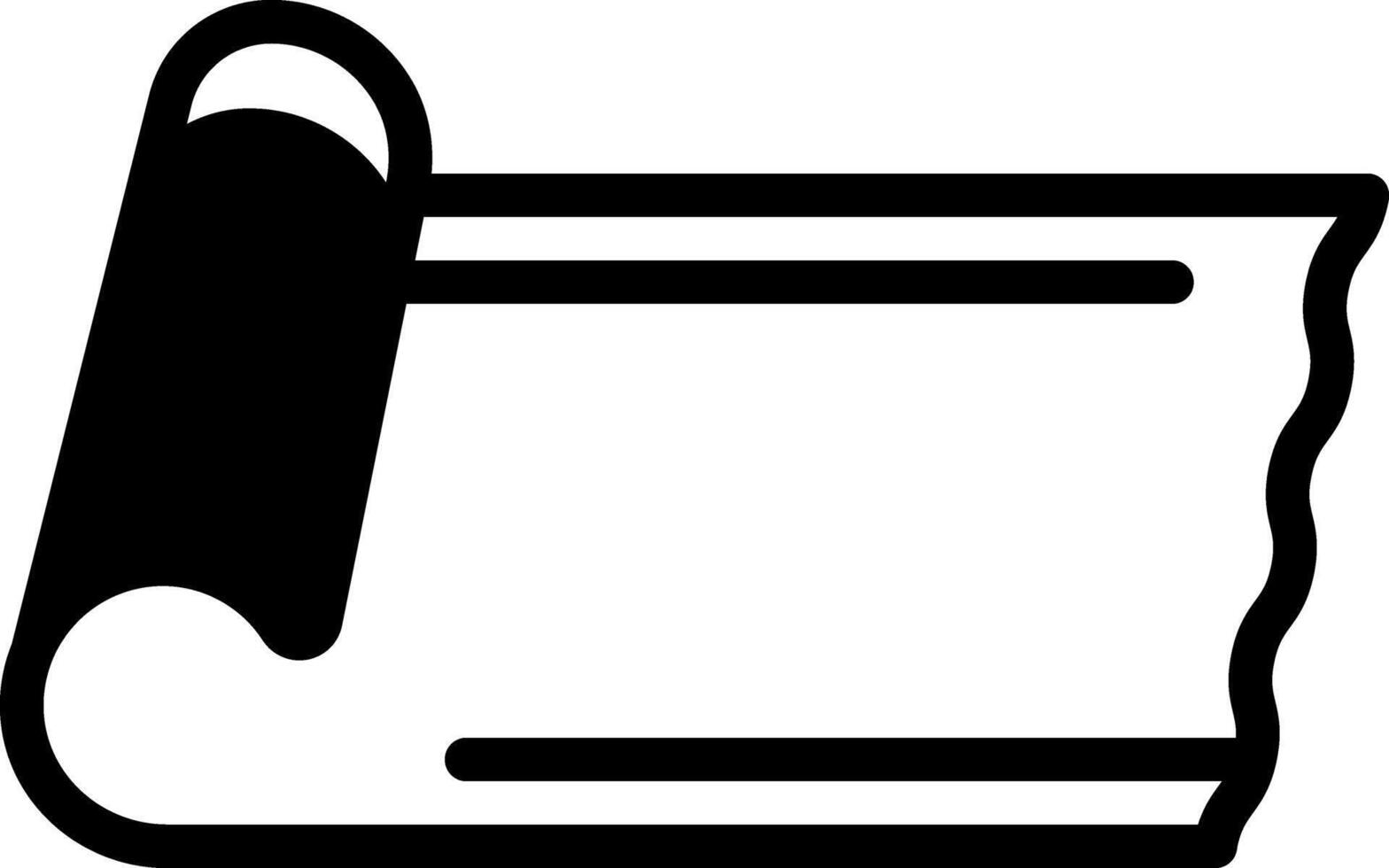 Solid black icon for yoga mat vector