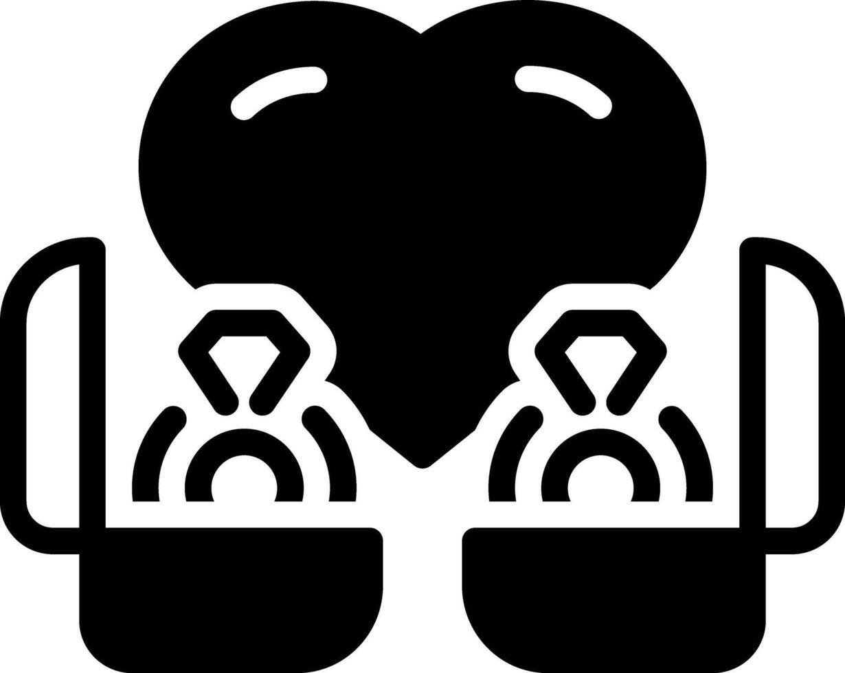 Solid black icon for engagement vector