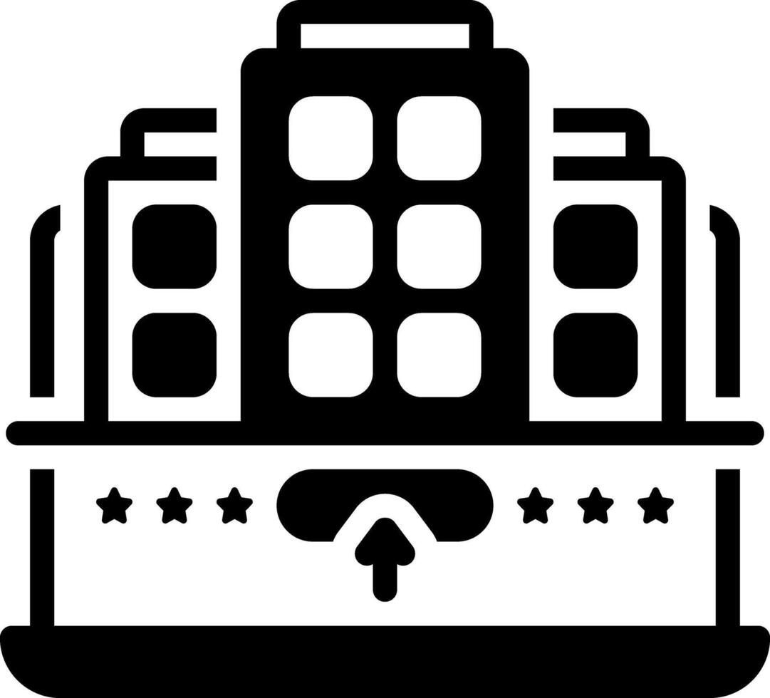 Solid black icon for booking vector