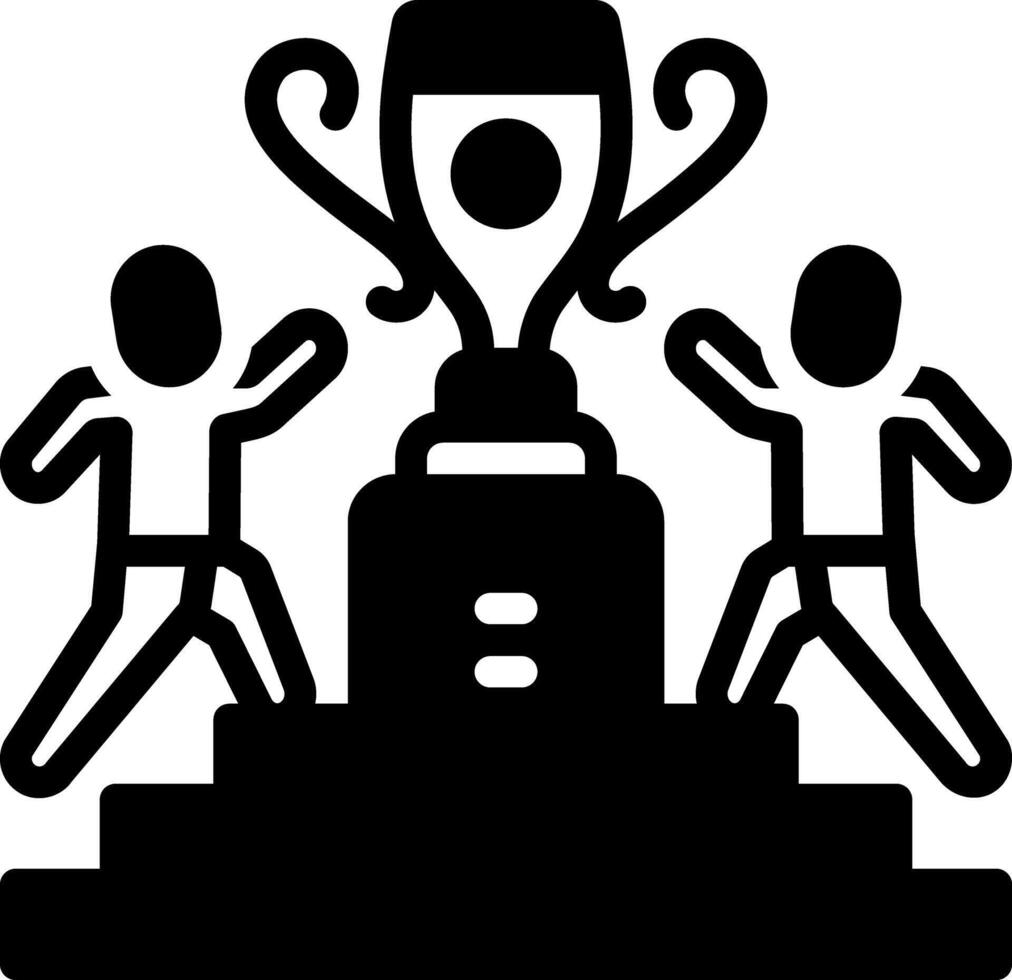 Solid black icon for competition vector