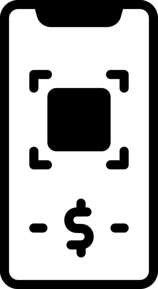 Solid black icon for payment vector