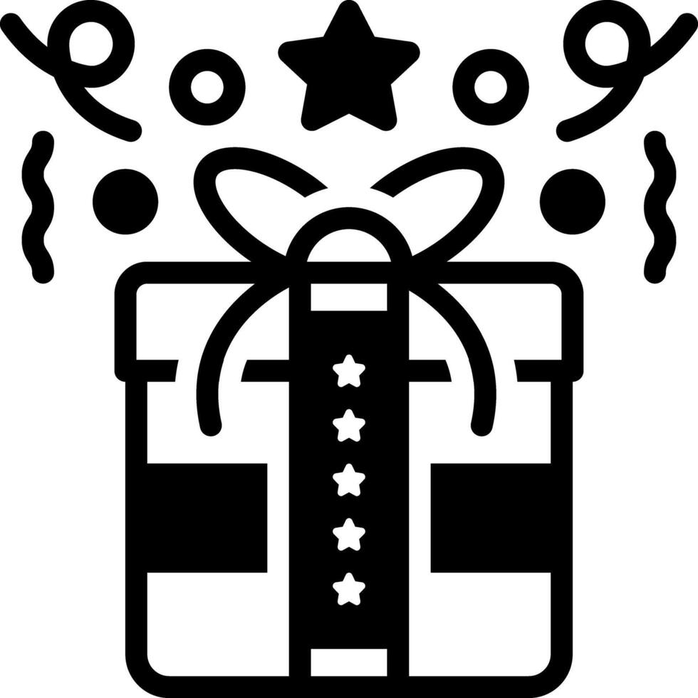 Solid black icon for surprise vector