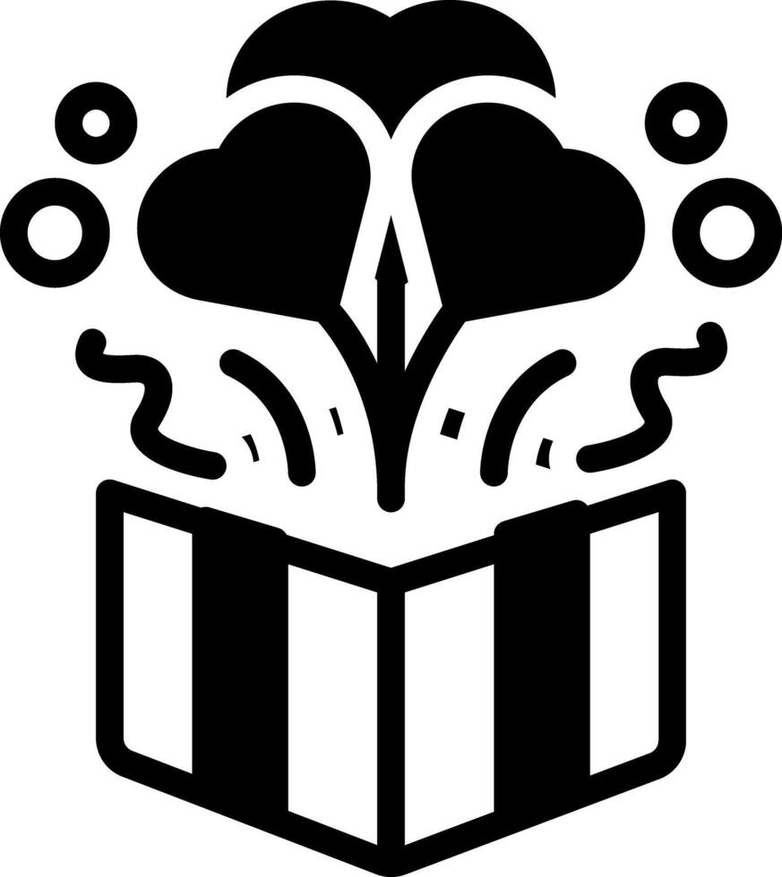 Solid black icon for surprise vector
