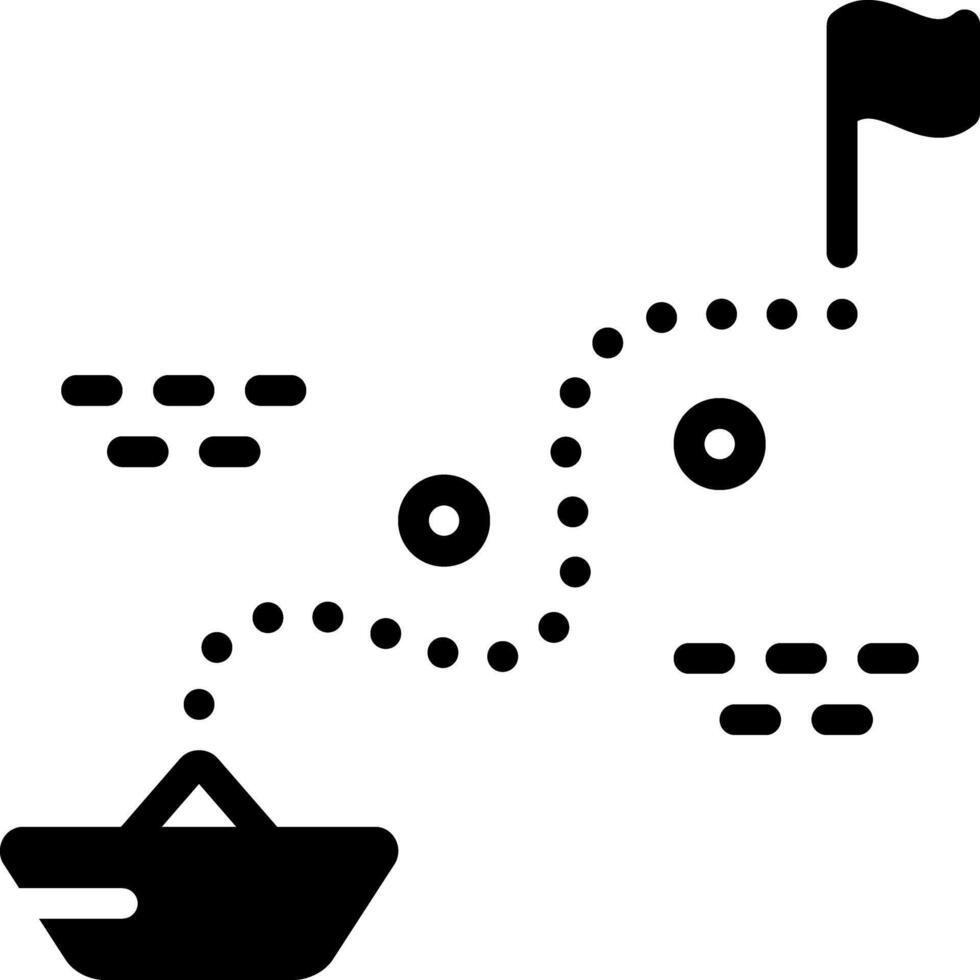Solid black icon for conquering vector
