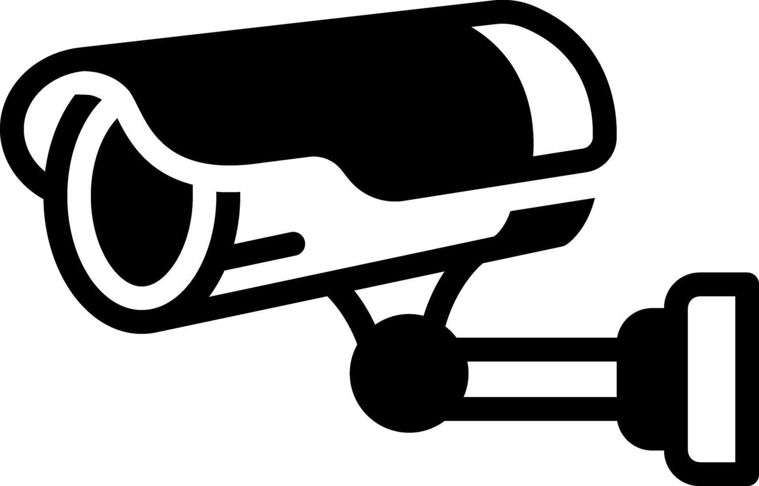 Solid black icon for surveillance vector