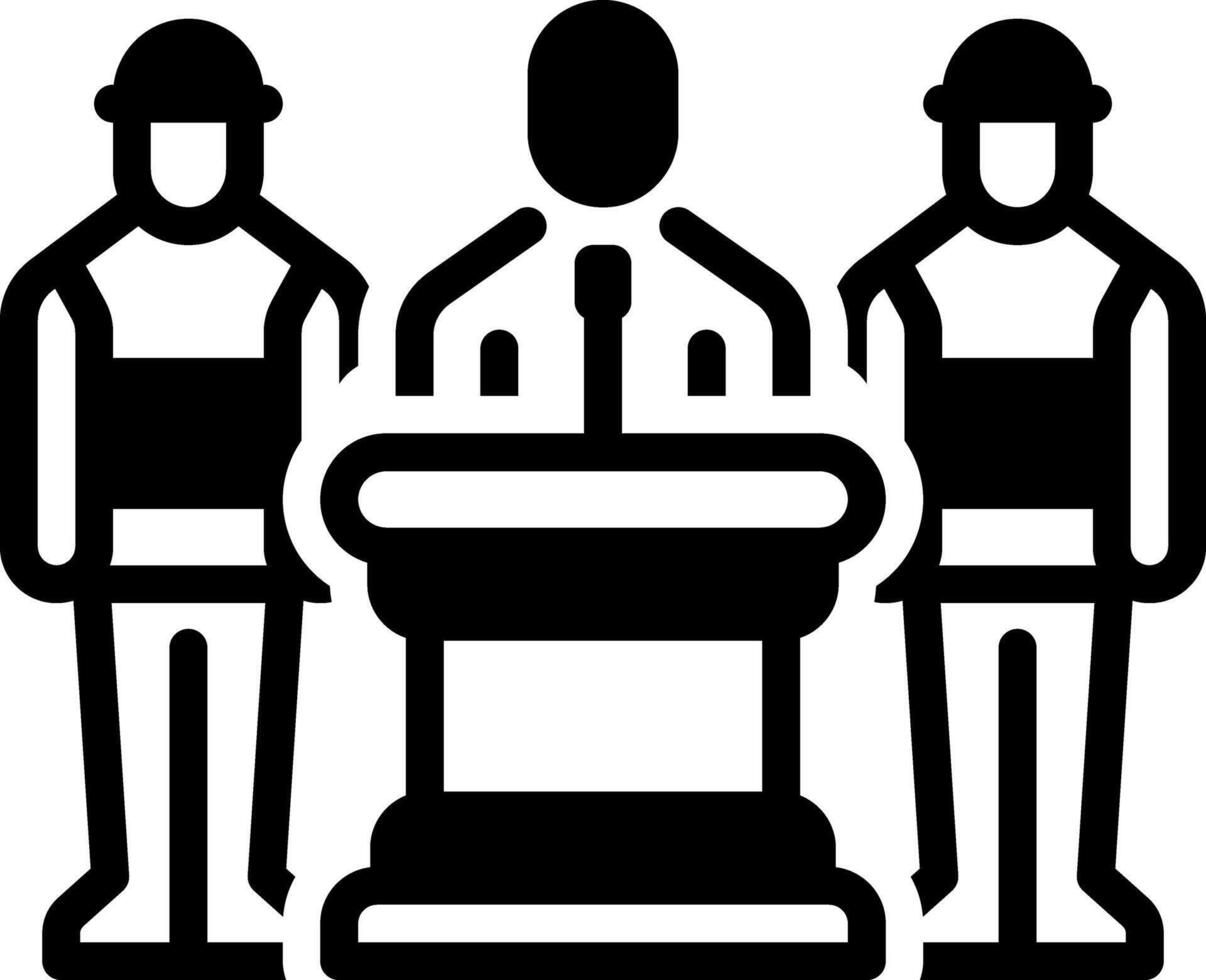 Solid black icon for protected speech vector
