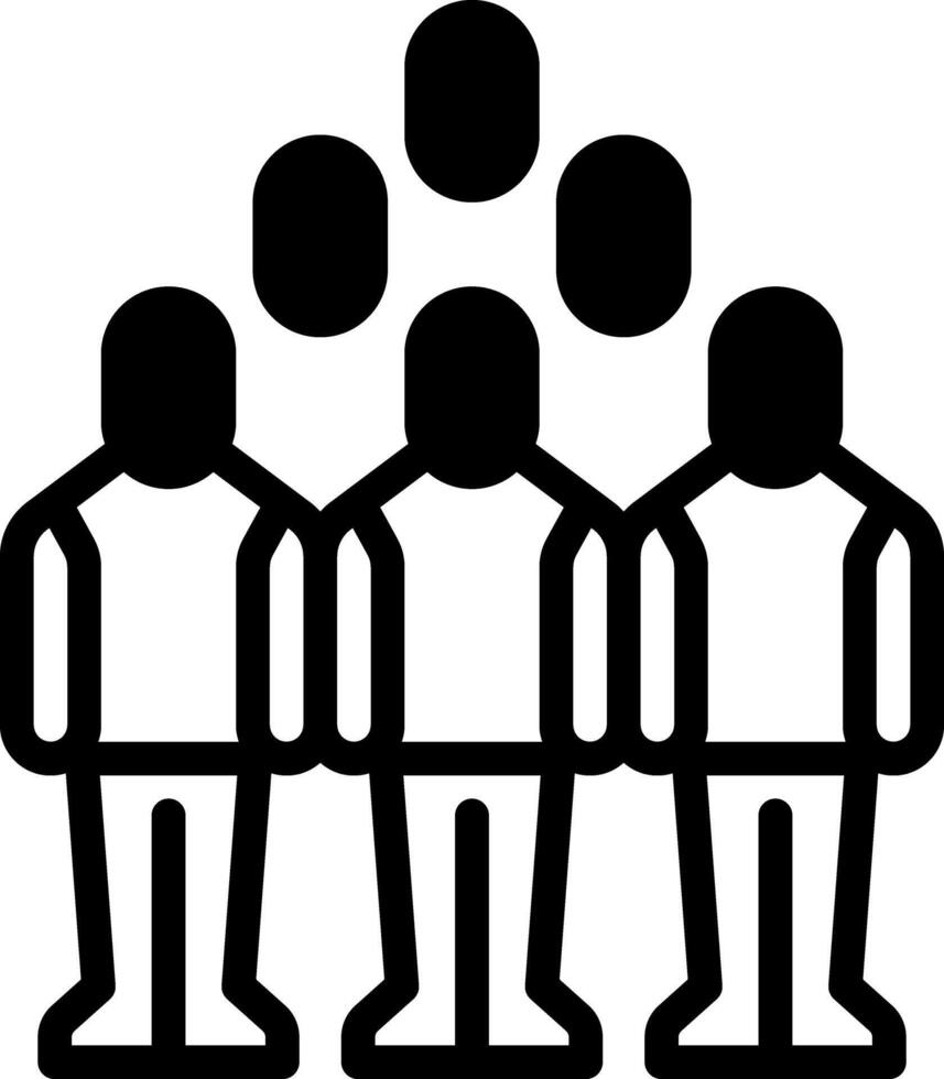 Solid black icon for community vector