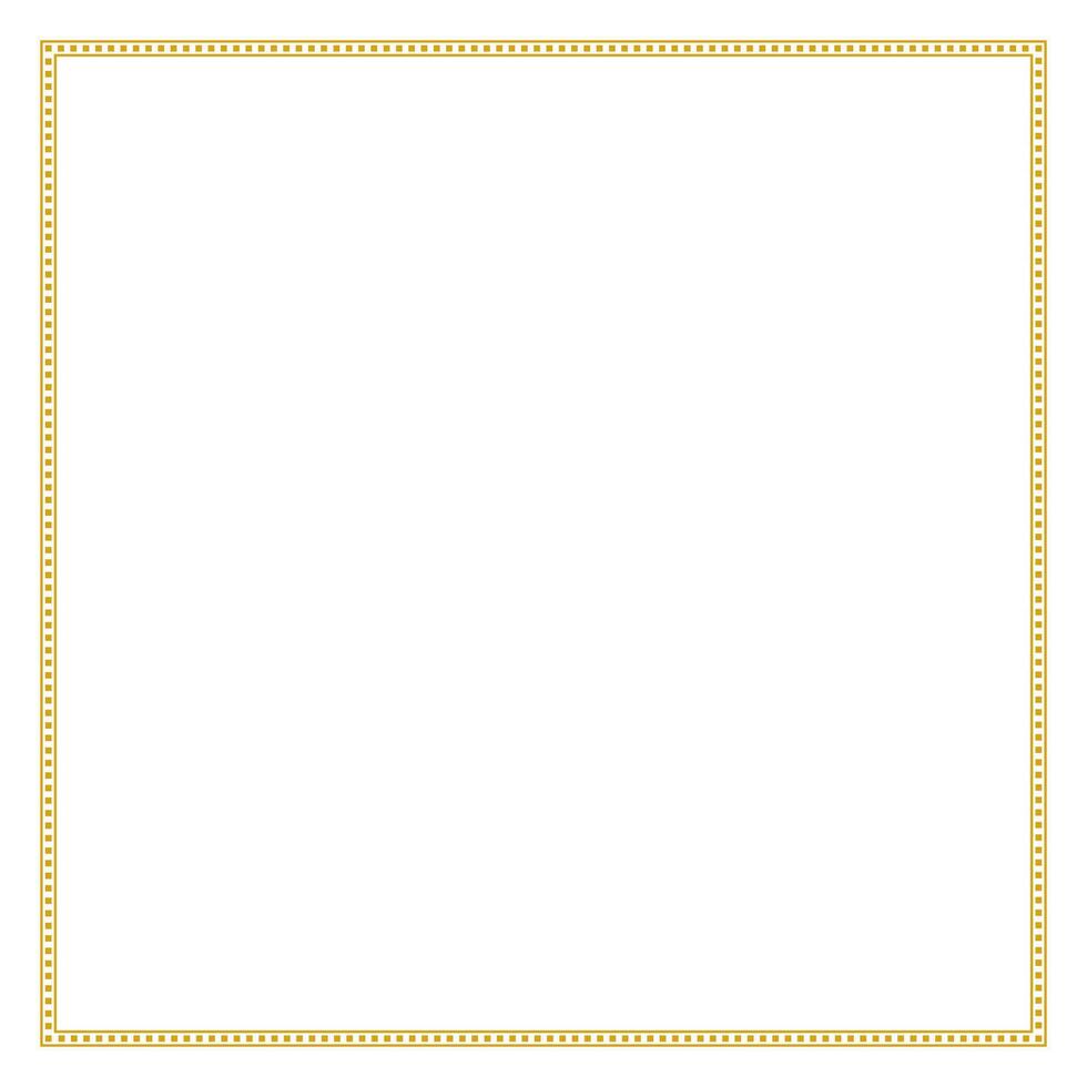 Golden Square Border Frame vector