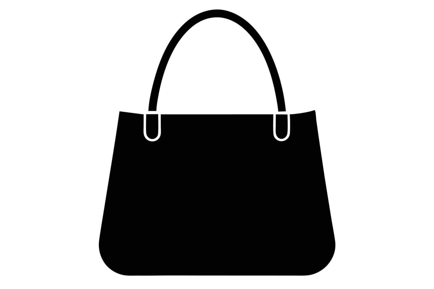 Ladies bag silhouette icon vector