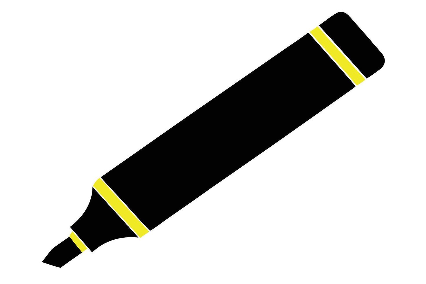 Highlighter pen creative silhouette illustration vector