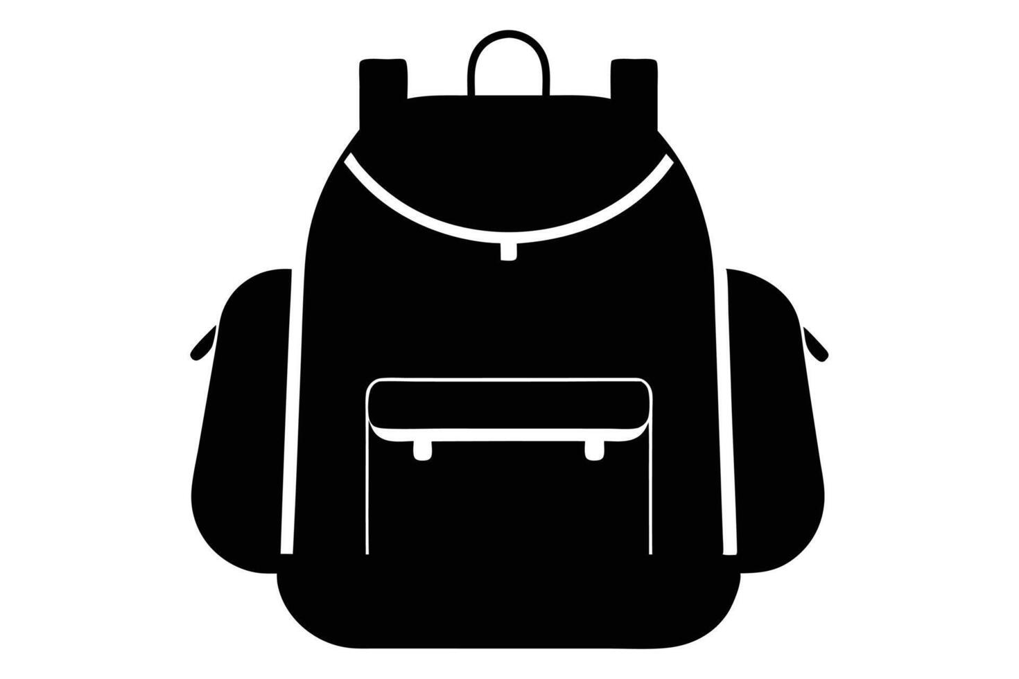 Backpack silhouette icon vector
