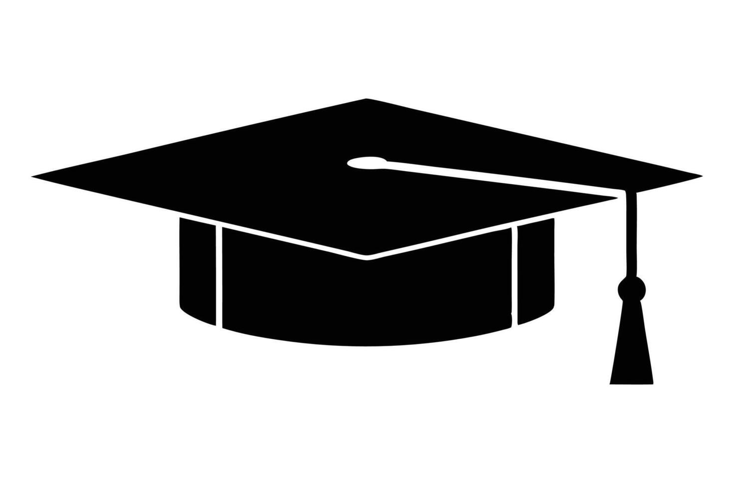 graduation cap silhouette vector