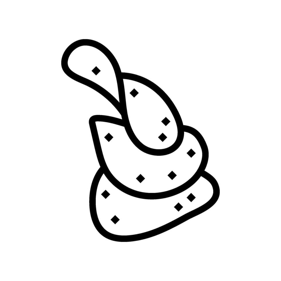 potato chips snack food line icon illustration vector