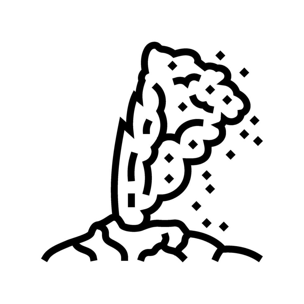 geyser weather natural phenomena line icon illustration vector