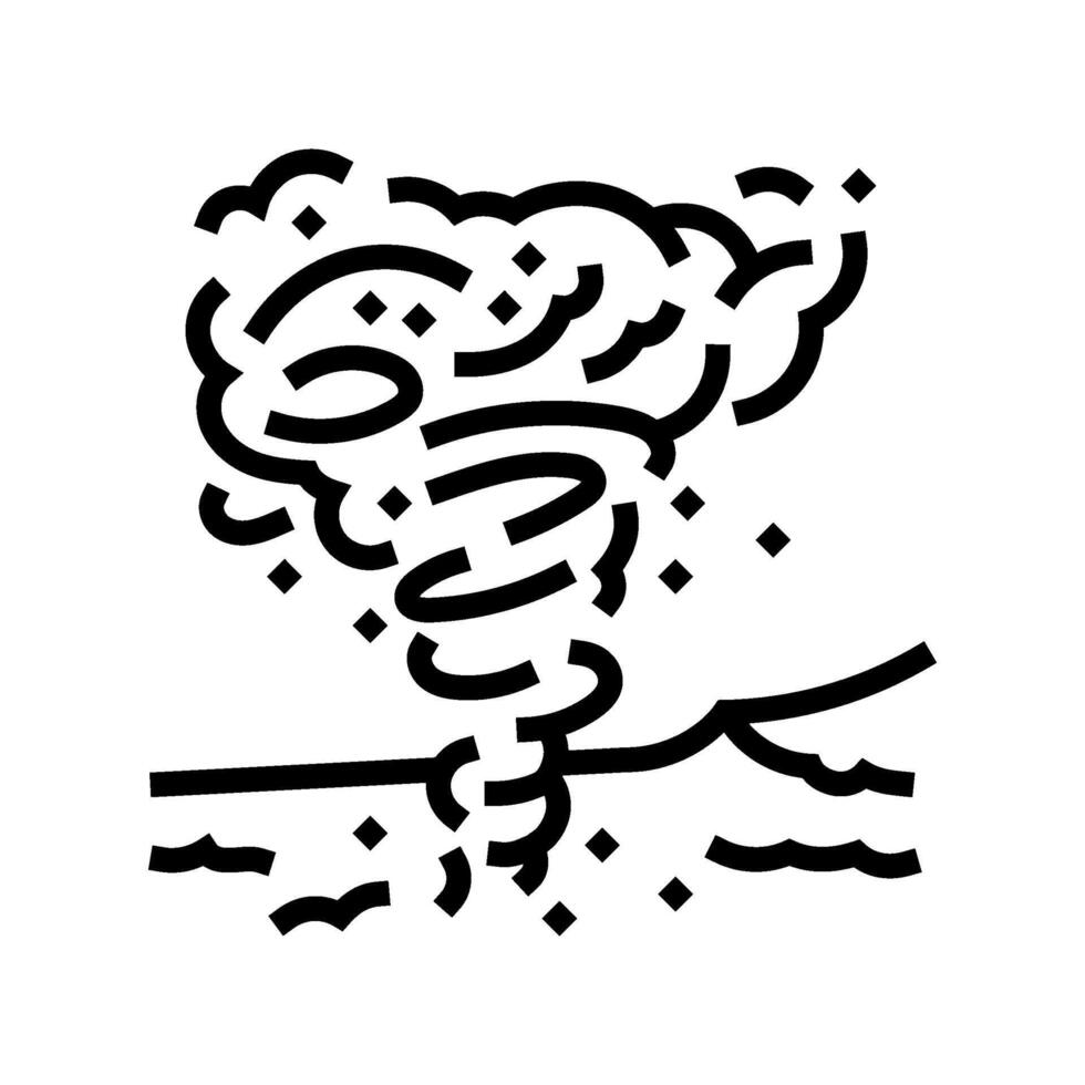 dust devil weather natural phenomena line icon illustration vector
