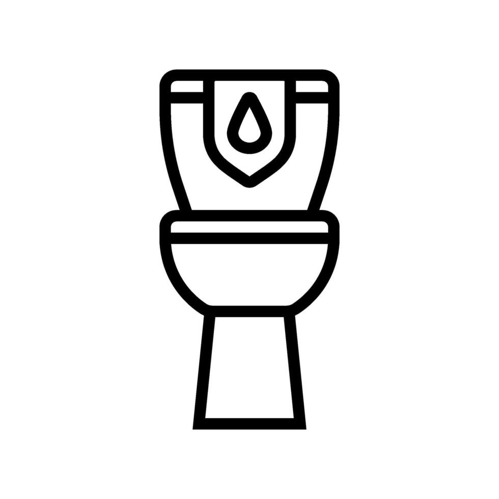 efficient toilet water saving line icon illustration vector
