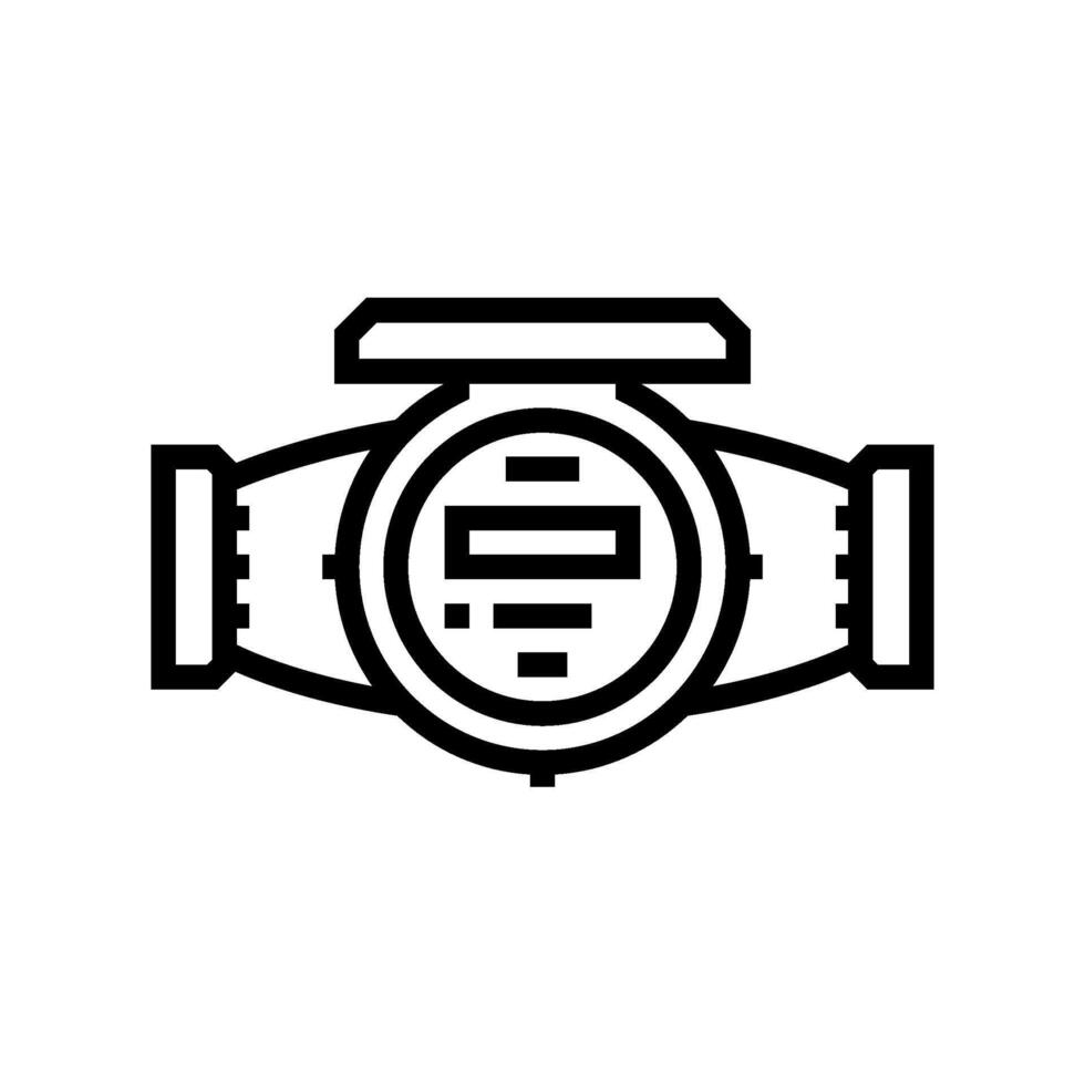 meter water saving line icon illustration vector