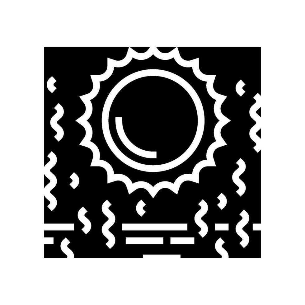 heatwave weather natural phenomena glyph icon illustration vector