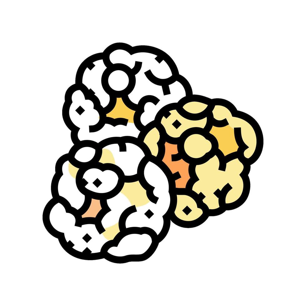 popcorn balls snack food color icon illustration vector