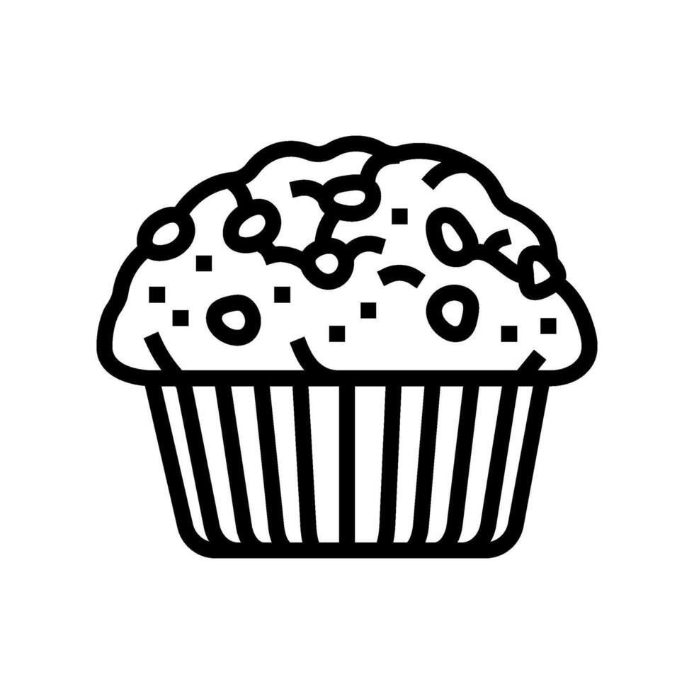muffins snack food line icon illustration vector