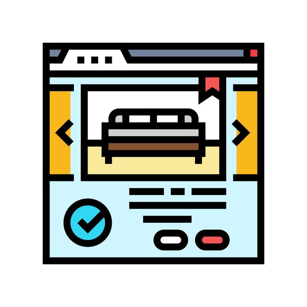 reservation hospitality hotel color icon illustration vector