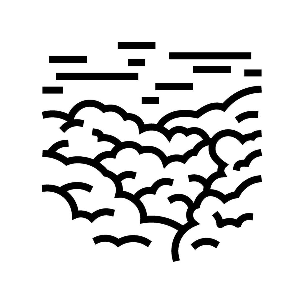 fog weather natural phenomena color icon illustration vector