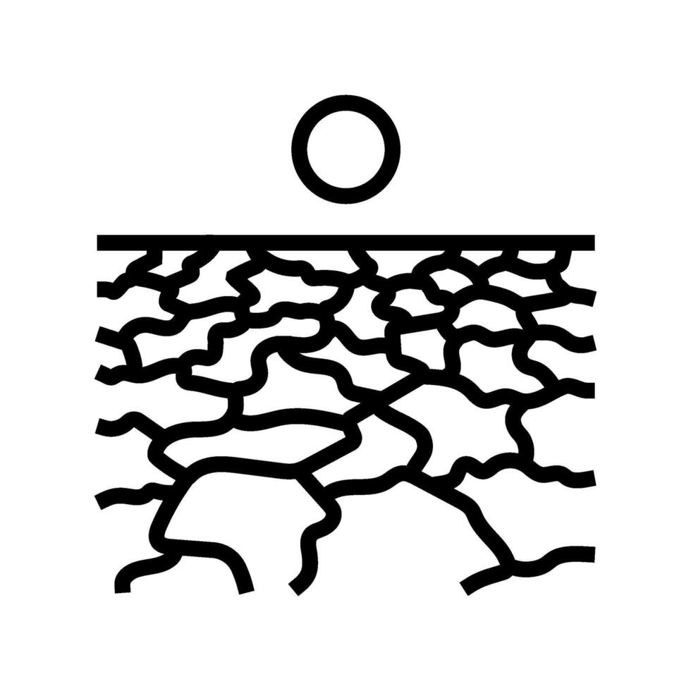 drought weather natural phenomena line icon illustration vector