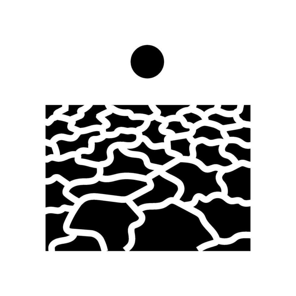 drought weather natural phenomena glyph icon illustration vector