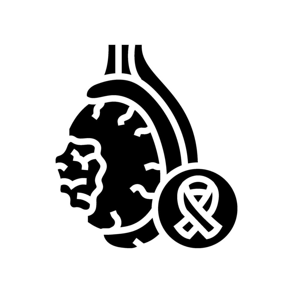 testicular cancer man disease glyph icon illustration vector