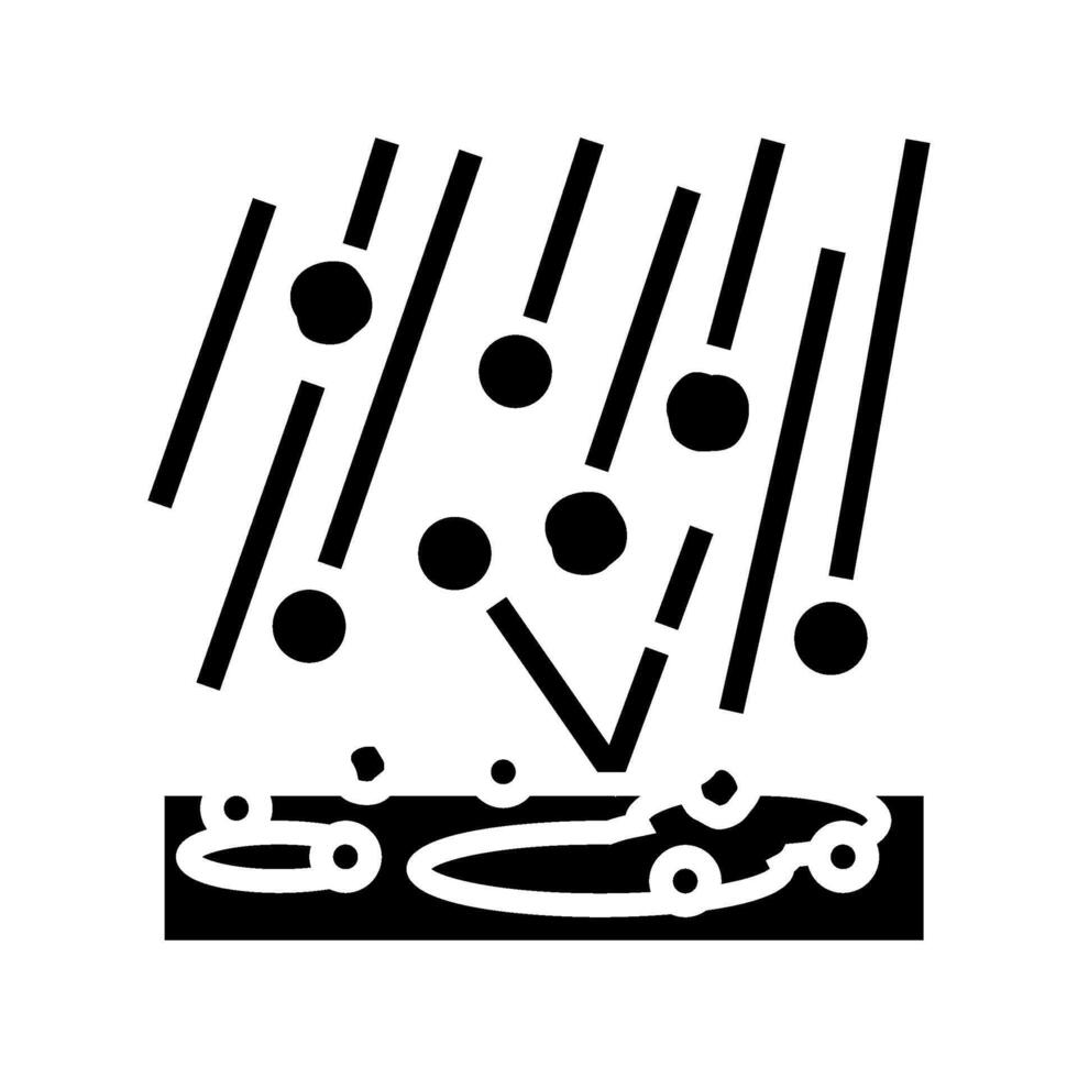 hailstorm weather natural phenomena glyph icon illustration vector