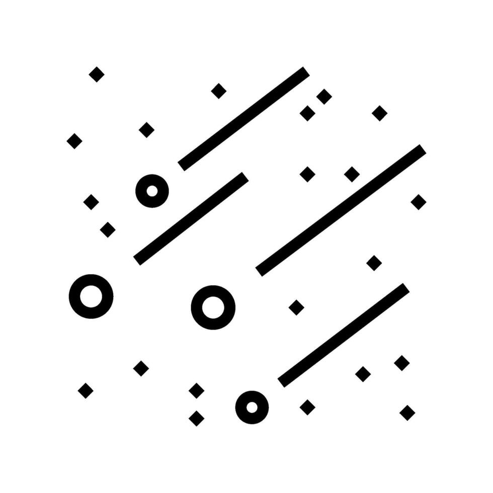 meteor shower weather natural phenomena line icon illustration vector
