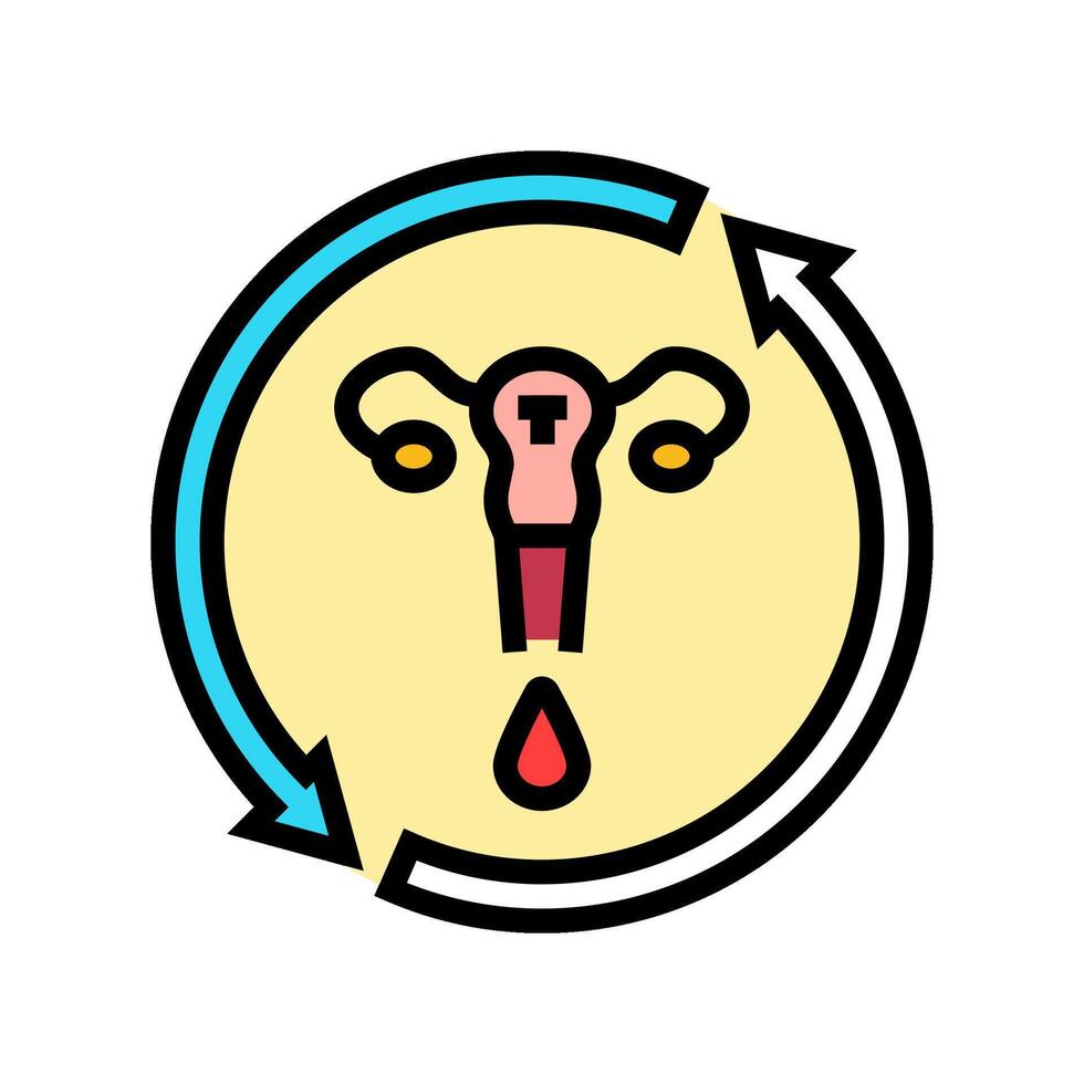menstrual disorders woman disease color icon illustration vector