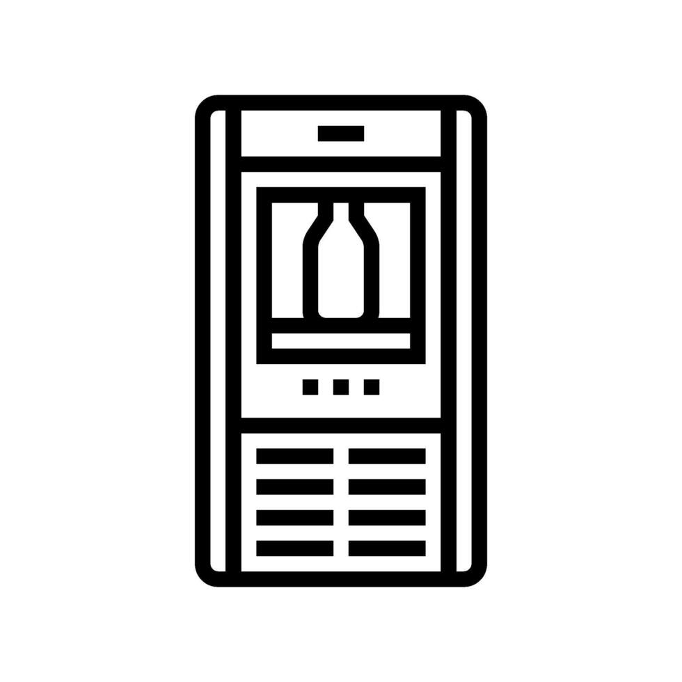bottle refill station line icon illustration vector