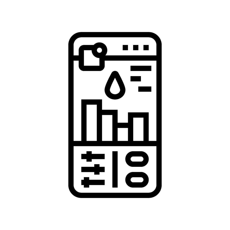 saving app water line icon illustration vector