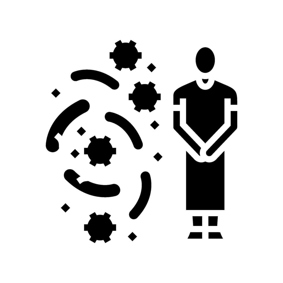 sexually transmitted infections glyph icon illustration vector