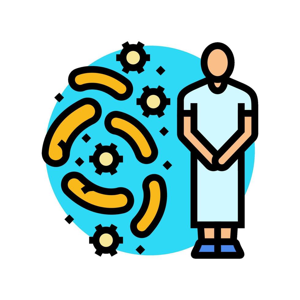 sexually transmitted infections color icon illustration vector