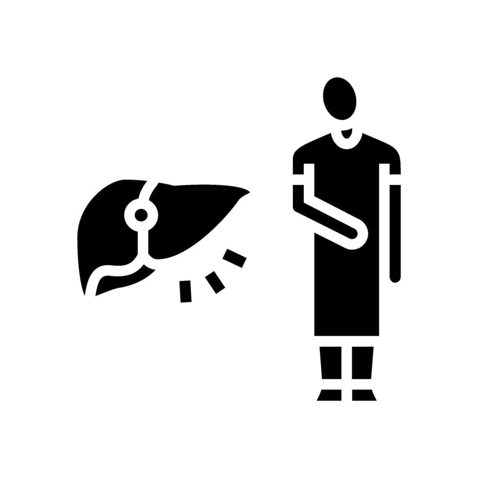 liver man disease glyph icon illustration vector