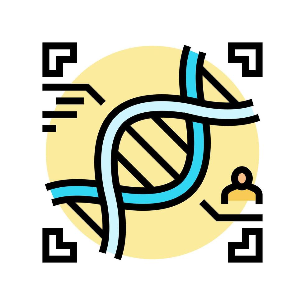 dna sequencing color icon illustration vector