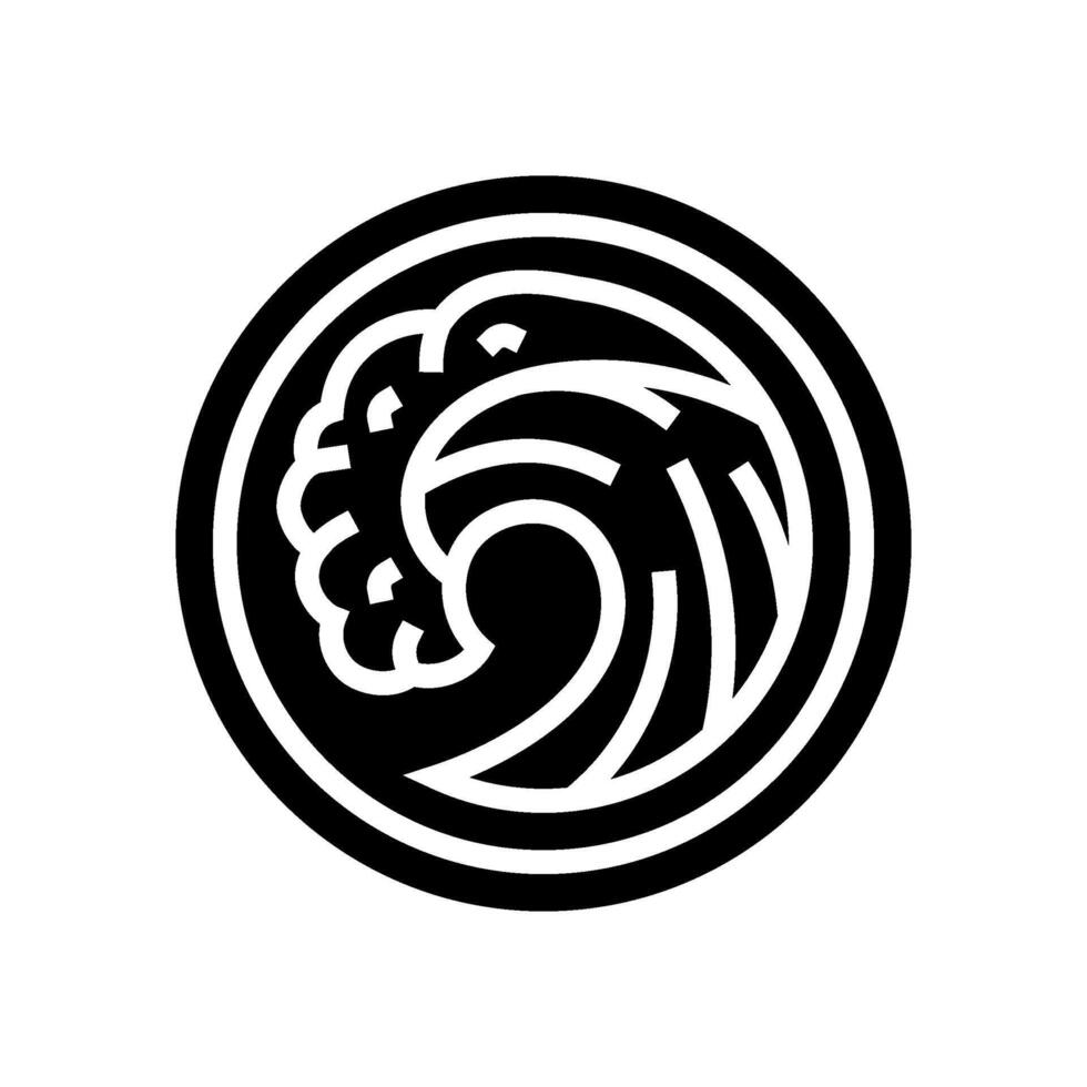wave acupuncture glyph icon illustration vector