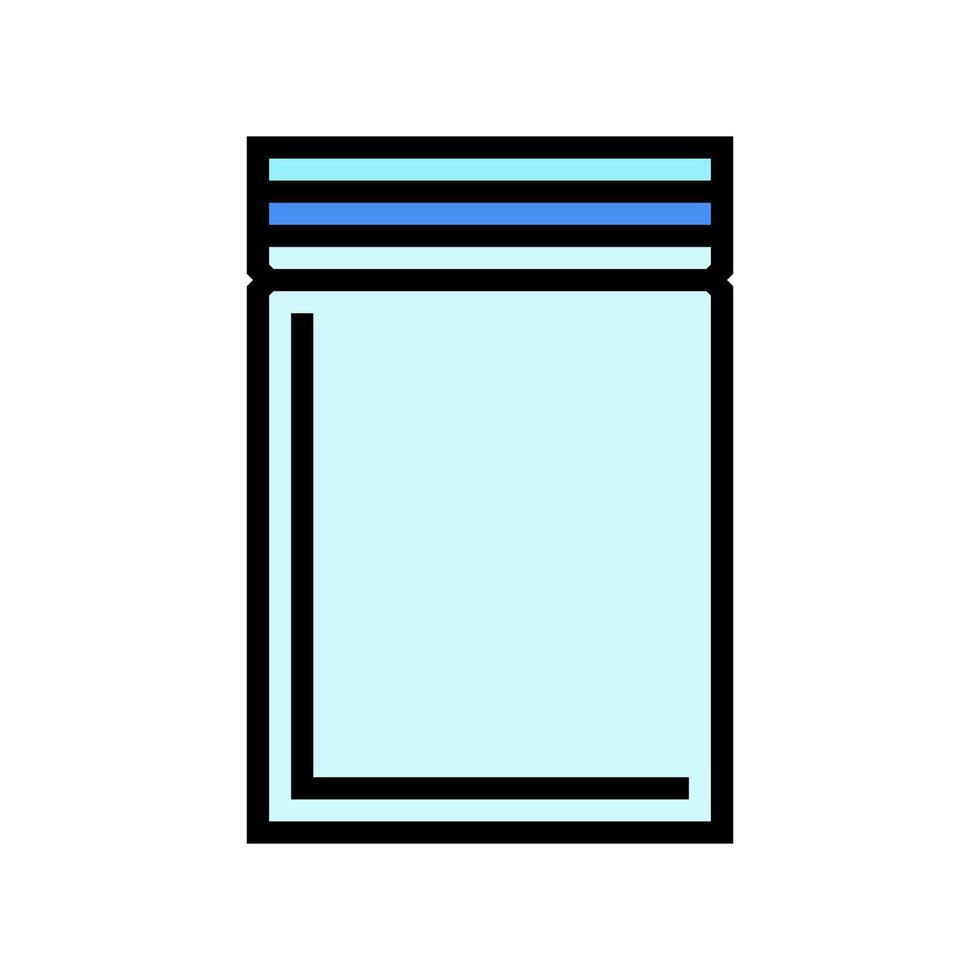 pouch plastic package color icon illustration vector