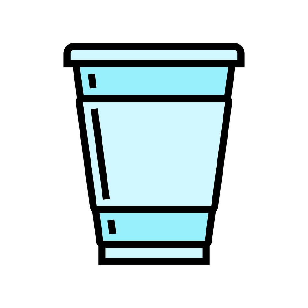 cup plastic package color icon illustration vector