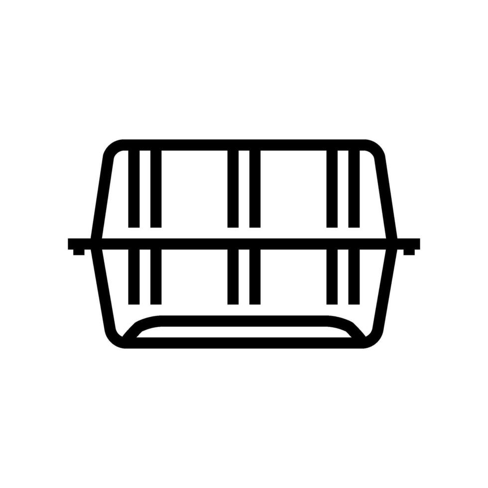 container plastic package line icon illustration vector