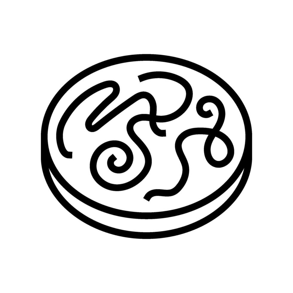 helminth worm parasite line icon illustration vector
