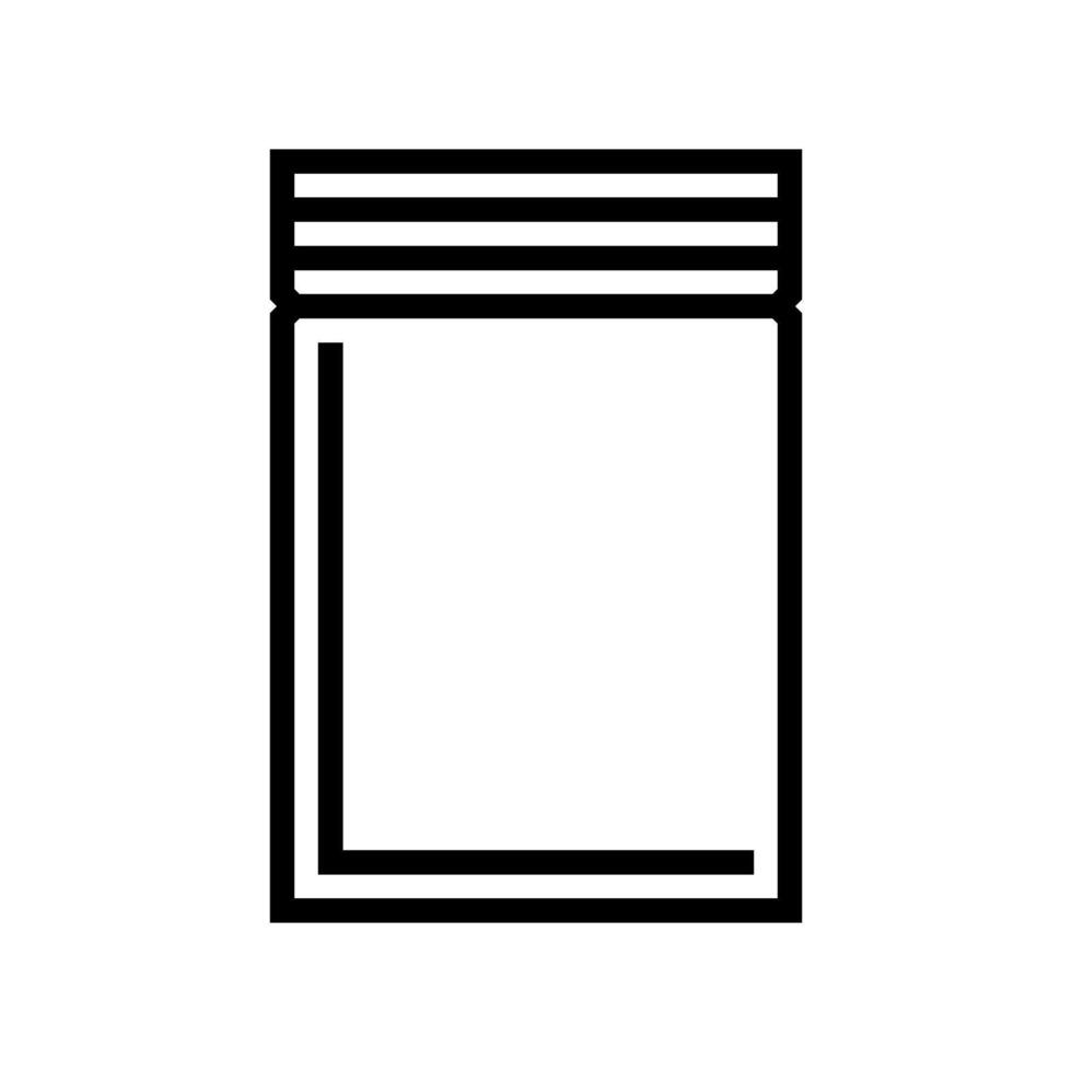 pouch plastic package line icon illustration vector