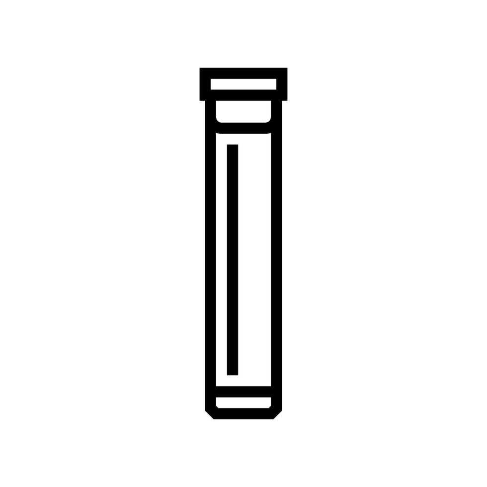 tube with cap plastic package line icon illustration vector